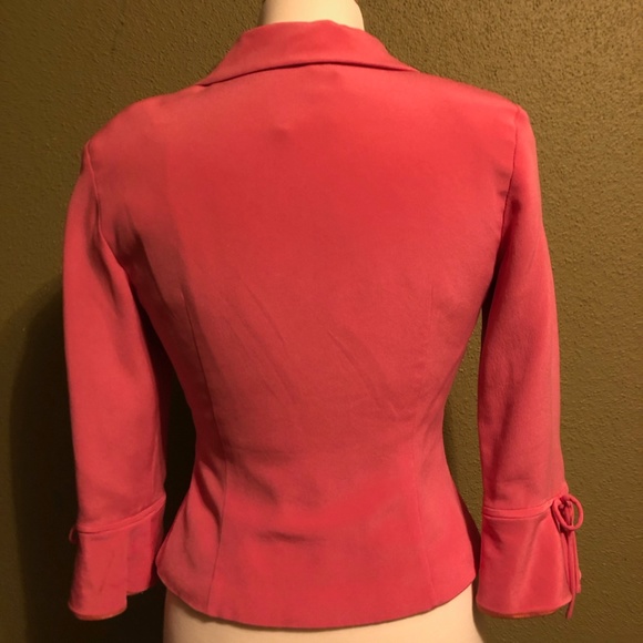 Vintage Pink silk Jacket by Maggy London - Picture 3 of 5